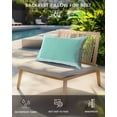 thumbnail image 4 of Pack of 2 Outdoor Lumbar Pillow Covers 11x16 Inch, Turquoise Geometric Waterproof Throw Pillow Covers Set, White Greek Key Design Abstract Modern Art Decorative Cushion Cases for Patio Porch Car, 4 of 7