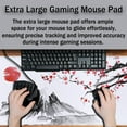 thumbnail image 4 of Large Mouse Pads White, Home Office Desk Pad Gaming Mat, Desk Mat Large Non-Slip Rubber Base Waterproof with Stitched Edges, 35.4 X 15.7 inch for Work/Game/Office Japan Traditional Painting, 4 of 6