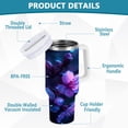 thumbnail image 4 of DIXRUYEE Steel Water Bottles Tumbler Creative Radiant Petals Pattern 40oz/30oz, 4 of 9