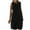 Black, variant on Summer Dresses for Womens 2025 Plus Size Fashion Bohemia Casual Solid Color Pocket Short Sleeve Round-Neck Dress