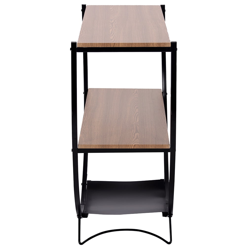 Lowestbest Rustic Industrial Design Console Table, Demilune Shape Textured (Brown) Lowestbest Rustic Industrial Design Console Table, Demilune Shape Textured (Brown)