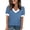 Blue, variant on Womens Tops Summer Outfits 2026 Short Sleeve Shirts with Bottons Casual V Neck Beach Vacation Clothes Travel Outfits For Women