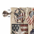 thumbnail image 5 of Tier Curtains 45 Inches Long, Farmhouse 4th of July Window Treatment Curtain Drapes, American Country Star Botanical Window Half Privacy Curtains for Bedroom Bathroom, 42"x45", 2 Panels, 5 of 7