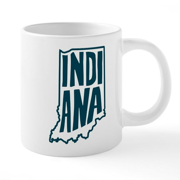 CafePress - Indiana - 20 Oz White Ceramic Mega Mug