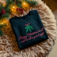 thumbnail image 2 of Merry Christmas to All Embroidered Sweatshirt, Happy Christmas To All Shirt, Embroidered Merry Christmas Sweatshirt, Women's Xmas Shirt, 2 of 5