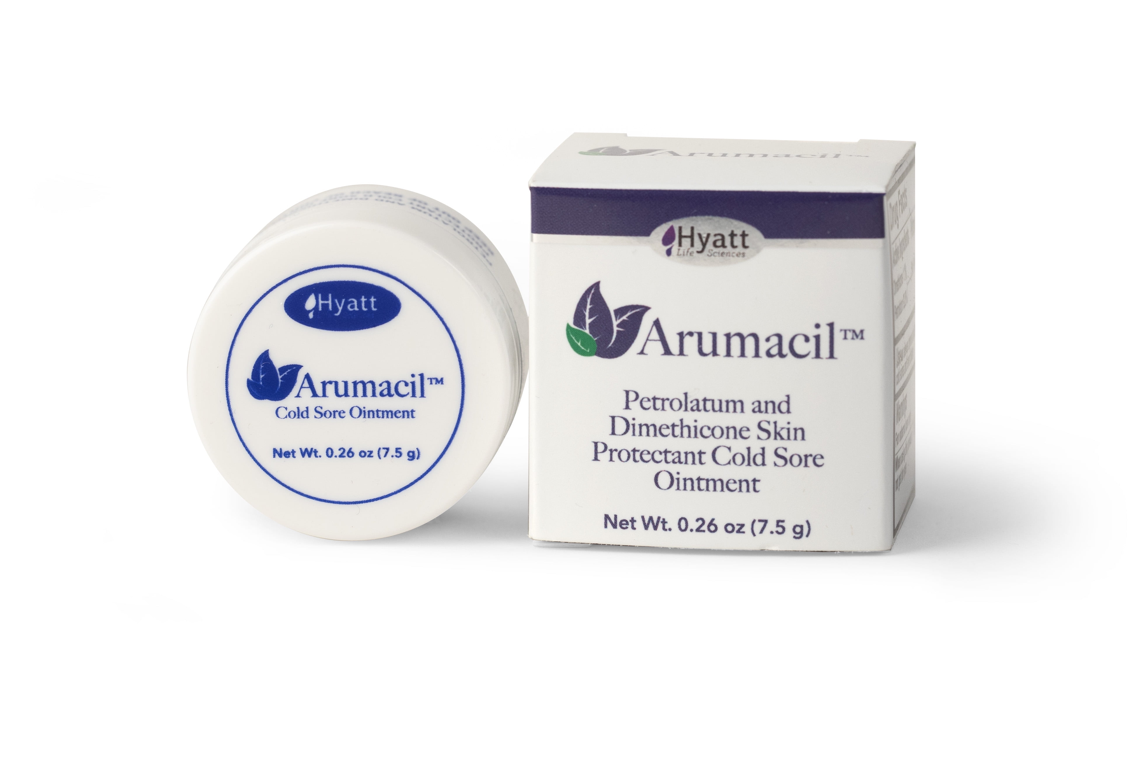 Arumacil. Cold sore/fever blister healing compound Dimethicone combined with botanicals