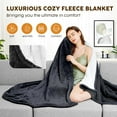 thumbnail image 4 of Heated Throw Blanket, Flannel Electric Blanket with 4 Hrs Timer, Auto-Off & 3 Heating Levels, Sherpa, Dark Grey, 62"x84", 4 of 6