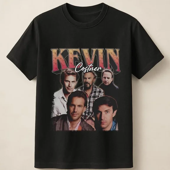 Kevin Costner Cool Vintage Actor Portrait Fan Design Unisex T Shirt