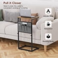 thumbnail image 3 of C Shaped Side Table - Height Adjustable for Couch & Small Spaces - Rustic Brown, 3 of 9