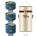 thumbnail image 5 of 4x Contenedor de Almuerzo Caliente para Alimentos,Contenedor de Almuerzo TéRmico de Acero Inoxidable Caja Bento TéRmica PortáTil Contenedor de Alimentos Azul B, 5 of 5