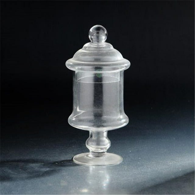 Pot en Verre 12 x 6 Po avec Couvercle, Transparent