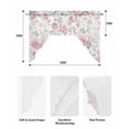 thumbnail image 5 of Pink Rose Swag Valances for Windows, Small Curtains Drapes, Modern Simple Romantic Flowers Floral Leaves Kitchen Window Curtains Over Sink Window Treatment Valance for Bedroom/Bathroom 56"x36", 5 of 5