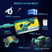 Kidstinct Gesture RC Car, 2.4GHz 4WD Gesture Sensing RC Stunt Car Toys for 6-12 year Boys, Hand-Controlled Remote Control Twisting Car Off-Road 360°Rotation with Spray Light Music for Birthday Gifts