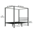 thumbnail image 2 of Uforic Four-Poster 14-inch Queen Size Metal Canopy Bed Frame, Requires No Box Spring,Black, 2 of 5
