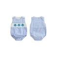thumbnail image 2 of BemeyourBBs Newbor Baby Boy Summer Outfit Animal Overalls Octopus Turtle Smocked Romper One Piece Sleeveless Stripes Gingham Plaid Bodysuit Cute Infant Clothes, 2 of 9