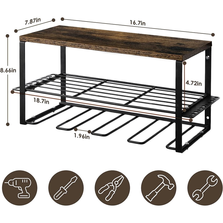 Oumilen Wall Mounted Power Tool Organizer Rack photo 3