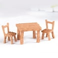 thumbnail image 4 of Figurine DIY Fée Jardin Ornement Maison de Poupée 23 Types 3pcs Chaise Table, 4 of 8