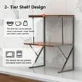 thumbnail image 2 of Ansley&HosHo Microwave Oven Stand Kitchen Baker's Rack 2-Tier Storage Cart Work Table with Extra Shelf Organizer for Home Office, 2 of 4