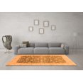 thumbnail image 3 of Ahgly Company Indoor Round Oriental Orange Modern Area Rugs, 7' Round, 3 of 4