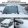thumbnail image 5 of Windshield Snow Cover - Extra Large Thicker - Fits Any Car Truck SUV Van - Windproof Design - Waterproof Outdoor Cover with Side Mirror Covers - Black - L, 5 of 7