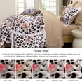 thumbnail image 5 of Btargot 6 Piece Leopard Print Queen Comforter Set Cute Bows Ruffles Wild Style Bohemian Bedding Set, 5 of 12