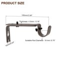 thumbnail image 2 of 3Pack Curtain Rod Brackets, Hanging Rod Holders for Home Office, Brown, 2 of 7