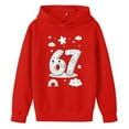 thumbnail image 4 of Tracksuit 67 Pullover Hop Rap Hoodie Casual Outfit 6 7 Outfits Red 8 Y-9 Y, 4 of 4
