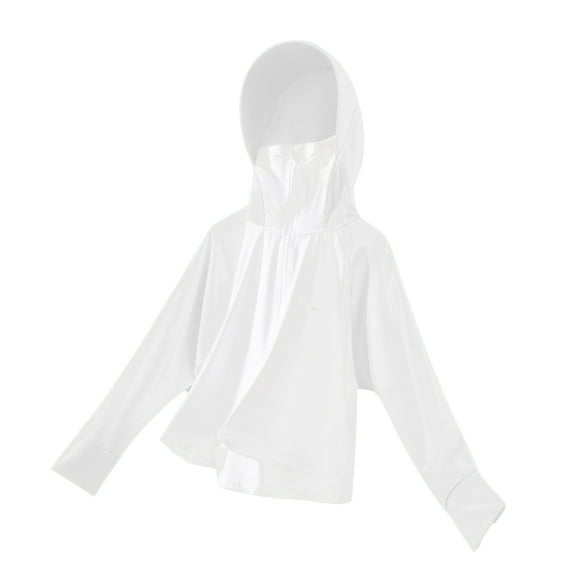 XBASW 4-12Y Girls Boys Sun Protection Jacket for Kids Color Match Rash Guard Full Zip Hoodie Toddler Sun Shirt