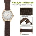 thumbnail image 2 of Bracelet en Nylon avec Boucle en Acier Inoxydable, Marron, 14mm, 2 of 6