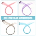 thumbnail image 5 of 15pcs Colored Clip in Hair Extensions Straight Women Hair Extensions with Clips, 5 of 6