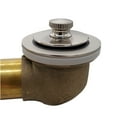 thumbnail image 6 of Westbrass 79417SWH-07 19" Solder-In Brass Bathtub Assembly with Twist & Close Drain and No-Hole Overflow Faceplate, Satin Nickel, 6 of 14