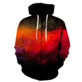 thumbnail image 1 of Sudadera con capucha y cremallera para hombre, con estampado de humo colorido de otoño, estilo Harajuku, estilo hip hop, unisex, de gran tamaño, 1 of 6