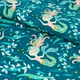 thumbnail image 2 of Singer Fabrics, 100% Cotton Print, Craft Quilting, 44 Inch, Green Mermaid by Denise Palmer, 3 Yard Precut, 2 of 2