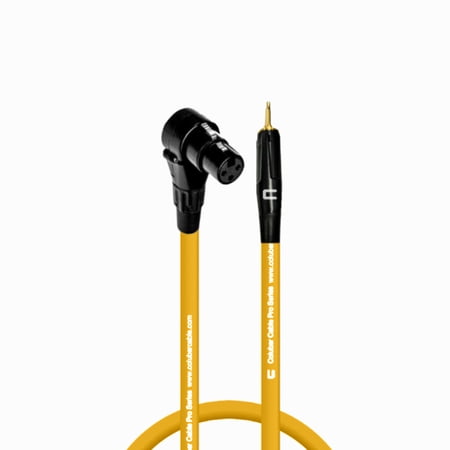 Coluber Cable - Right Angle XLR Female to 3.5 TS Male - Pro 3-Pin Connector