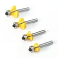 thumbnail image 4 of 4-Piece Premium Alloy Roundover Router Bits Set with 6.35mm Shank - Precision Cutting Tools for Trimming Machines, Ergonomic Design for Clean Edges and Safe Operation, R Corner Cutter Kit (1/4X1/2, 4 of 5