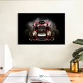 thumbnail image 3 of Elephant Stock Smoking Hot Rod Wall Art - Horizontal Canvas Wall Art - Living Room Wall Decor - Transportation Canvas - Black And Beige Decor - 12" x 8", 3 of 8