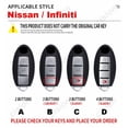 thumbnail image 2 of Car Key Fob Cover Case Protector TPU Carbon Fiber Remote Car Key Fob Case Cover Holder Shell For Nissan Infiniti, 2 of 12