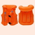 thumbnail image 2 of LIIPEE Girls Buoyancy Life Jacket Summer Casual Sleeveless Inflatable Life Vest Versatile Party Life Vest Bathing Suit,Orange,1-4 Years, 2 of 4