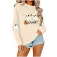 thumbnail image 6 of Halloween Sweatshirts for Womens Crewneck Ghost Printed Shirts Fall Winter Long Sleeve Sweaters Casual Blouses Loose Sweatshirt Pullover Top Halloween Costumes, 6 of 8