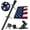 Black, variant on Flag Pole for House with American Flag-White Flagpoles Residential Kit with 5FT Tangle Free Metal Flag Poles,3x5 Embroidered US Flag and Holder Bracket,Stainless Steel for Outside Porch,Outdoor,Boat