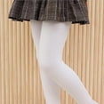 thumbnail image 4 of Mallas Medias Niña Algodón Suave Escolar Vestir 2 Piezas Blanco 6-8 Años, 4 of 5