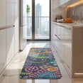thumbnail image 4 of Blue Pioneer Flower and Paisley Pattern Kitchen Rug Mat,Kitchen Runner Rugs Non Skid Washable,Decorative Kitchen Floor Mats for Kitchen,Sink,Laundry,17"x47.2", 4 of 7