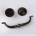 thumbnail image 5 of 10 Pack 4.25" Hole Center Shabby Chic Drawer Pulls Handles Antique Black Kitchen Cabinet Drop Bail Pulls Handles (108mm/Antique Black), 5 of 7