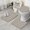 Brown Geometric Quatrefoil, variant on Brown Geometric Quatrefoil Pattern Bathroom Rugs Sets 3 Piece,Toilet Cover Set,Absorbent Non Slip Bathroom Mats Sets with U-Shaped Contour Rug Toilet Rug Set