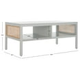 thumbnail image 4 of SAFAVIEH Miya Solid 2 Shelf Coffee Table, Grey/Natural, 4 of 11