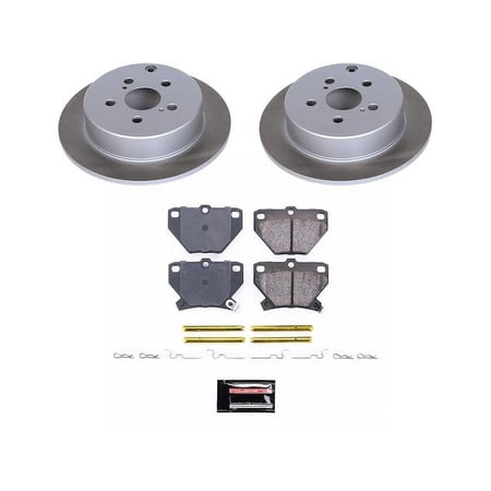 Rear Brake Pad and Rotor Kit - Compatible with 2005 - 2006 Toyota Corolla - Power Stop