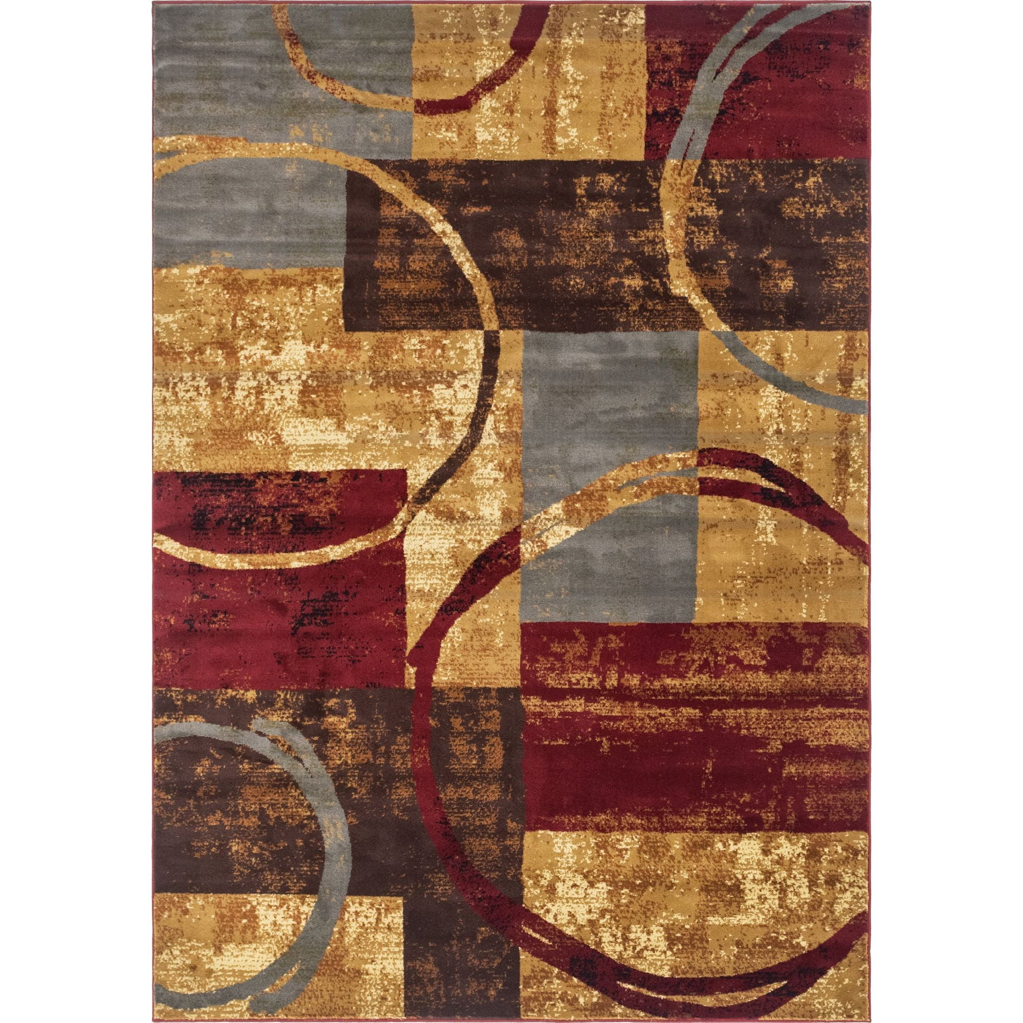 Unique Loom Kouillou Barista Rug Multi/Brown 7' 1" x 10' Rectangle