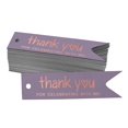 thumbnail image 1 of Inkdotpot Real Rose Gold Foil Thank You For Celebrating With Me Birthday Tags Favor Hang Paper Tags 50 Pieces, 1 of 1
