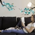 thumbnail image 4 of Blue Plum Blossom Wall Stickers Birds Pastoral Style Wall Decals Ink Style Wall Stickers Decals Tree Branch Wall Decals Art Decor for Bedroom Living Room, 4 of 9