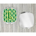 thumbnail image 4 of Letter L Football Green and Gold Compact Mirror CJ1069-LSCM, 4 of 4